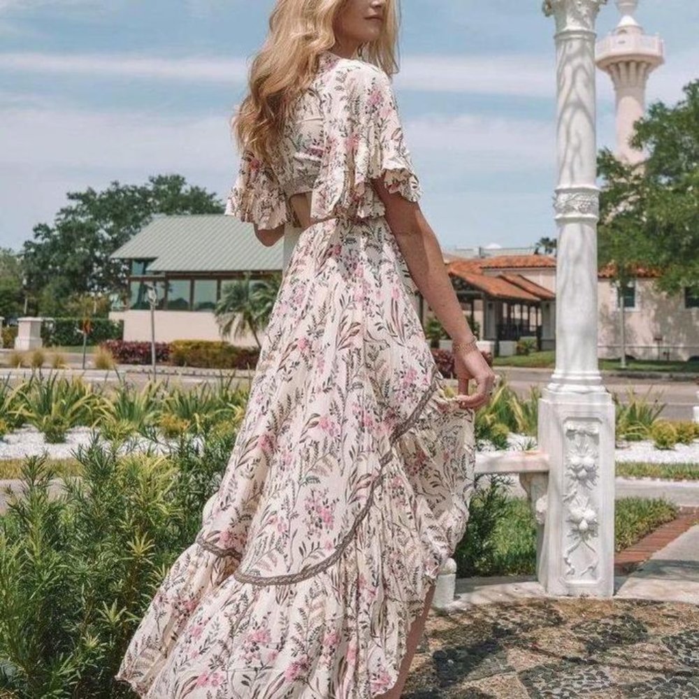 New Boho Summer Floral Maisie Bambi Beach Dress - Picture 8 of 14